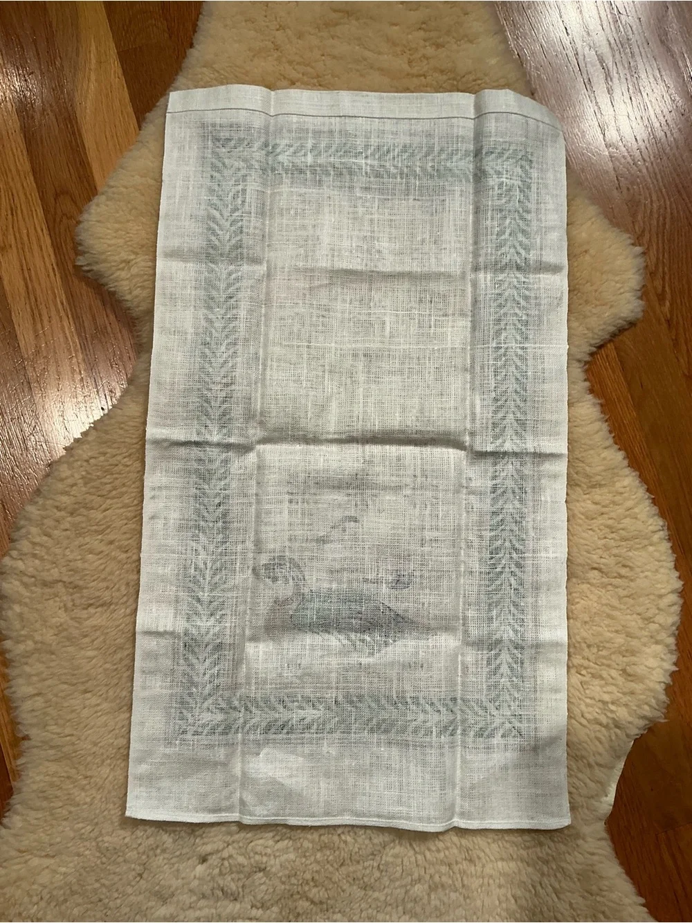 Set of vintage linen kitchen towels